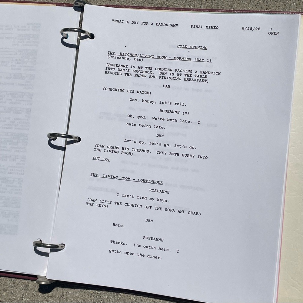 Roseanne 200th Casting Director Binder Production Used Mimeo Script + Revisions