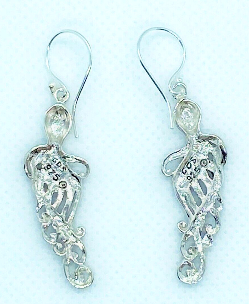 Octopus Earrings Dangles 925 Sterling