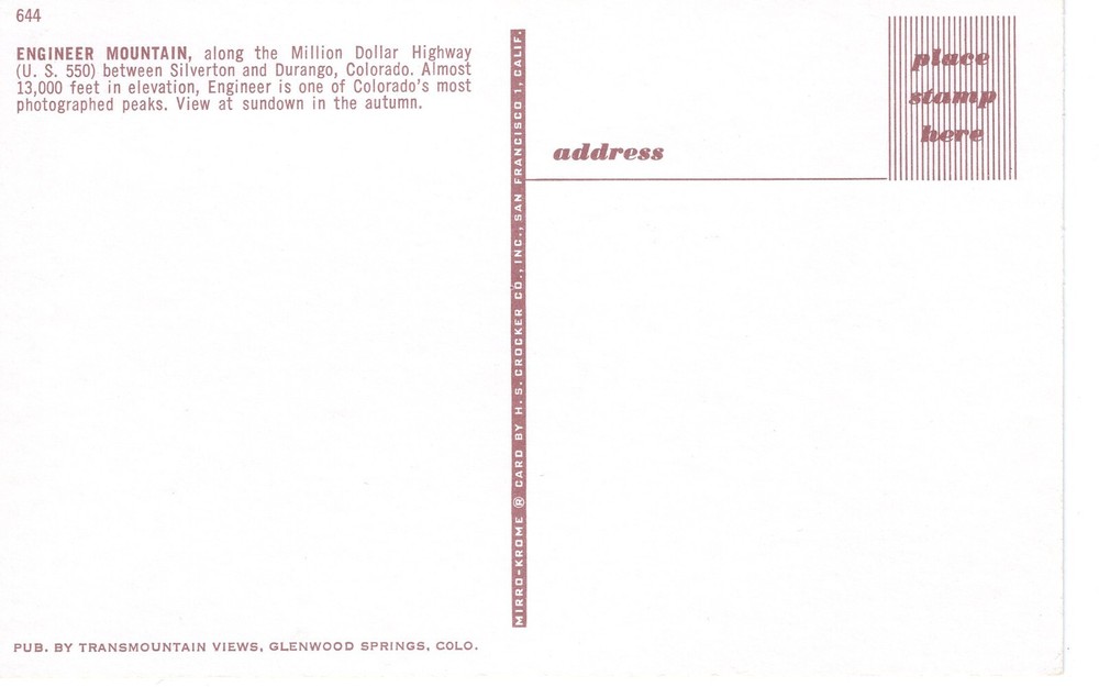 ENGINEER MOUNTAIN, CO - PC3733