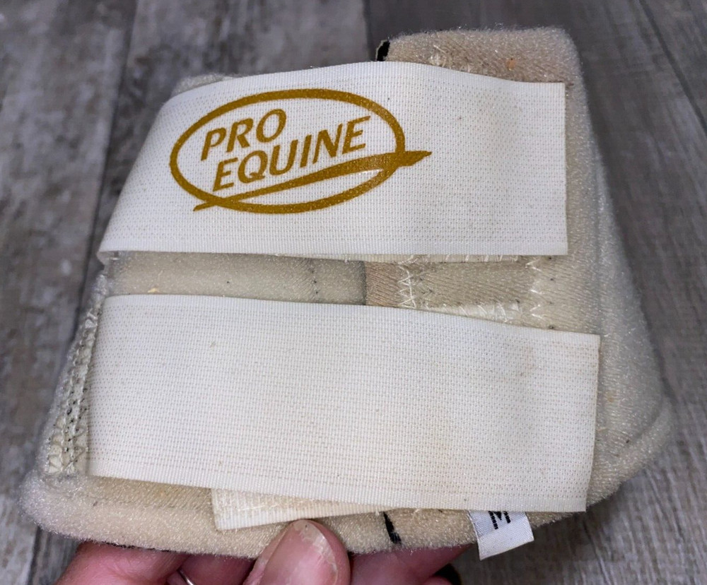 MEDIUM PRO EQUINE WHITE BELL BOOTS