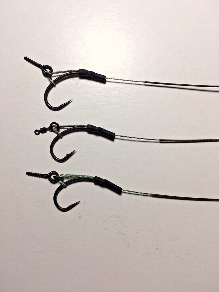 5 x Slip D rigs. custom made carp rigs