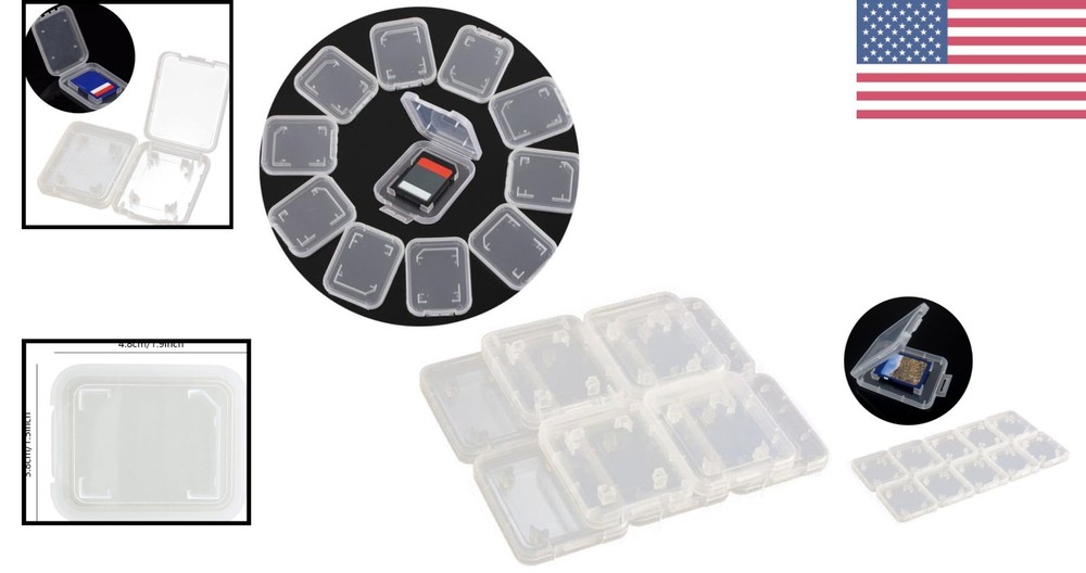 Hard Shell Plastic Memory Card Case Compatible with SD MMC/SDHC - Effortless Use