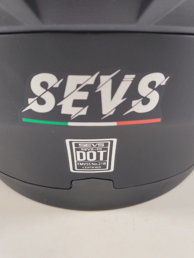 SEVS-90 DOT Motorcycle Helmet w/ Bluetooth Wireless Headset – Matte Black