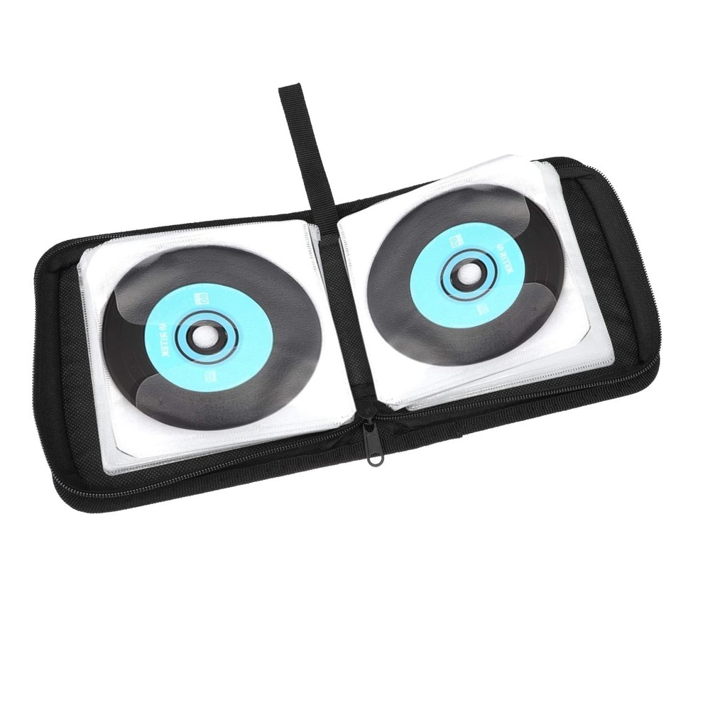 CD Case DVD Holder 40 Capacity Storage Cases 16*16*4.8cm, Blue