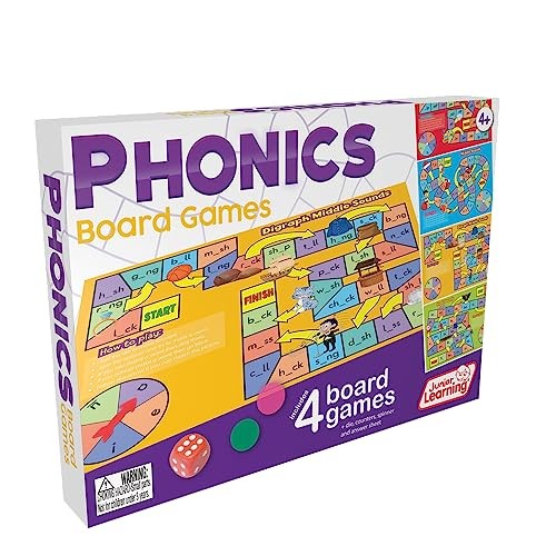 Phonics Board Games Set - 6 Counters - Ages 4-5 - Medium - Pre K-K