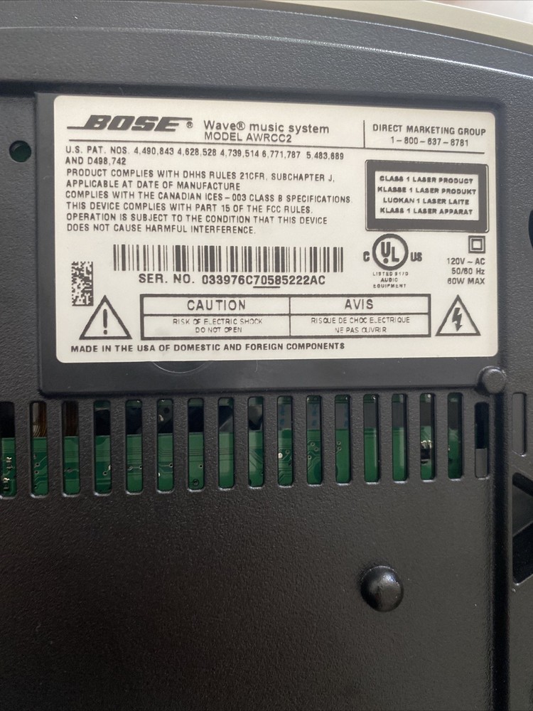 Bose Wave Music System with Remote Control - Model Number AWRCC2