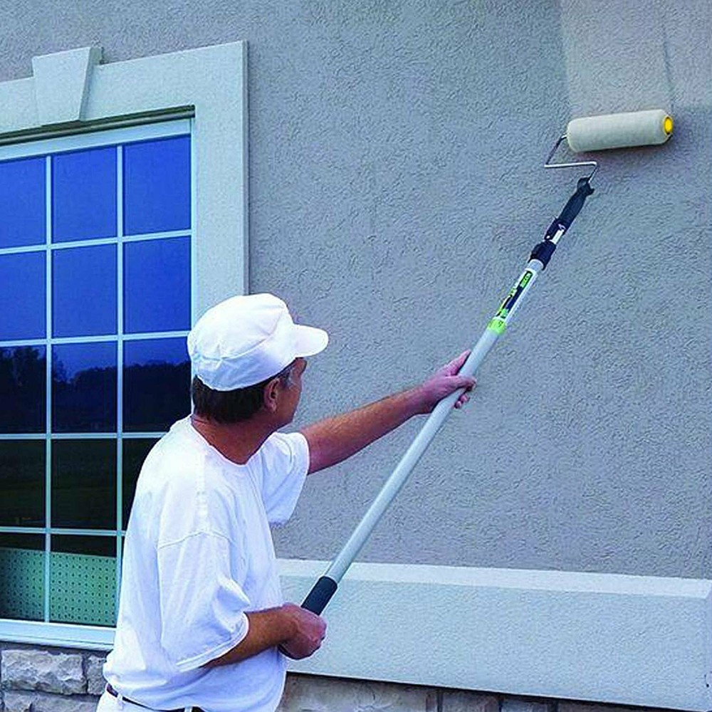 9" inch Quick Release Paint Roller Frame with Threaded Finger Grip for Ext Pole