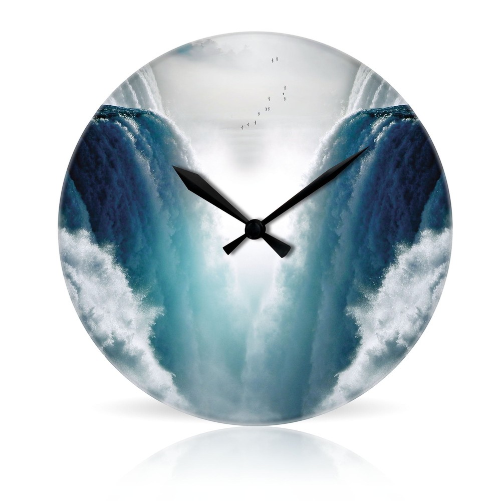 Waterfalls br Round Acrylic Wall Clock 10.75"