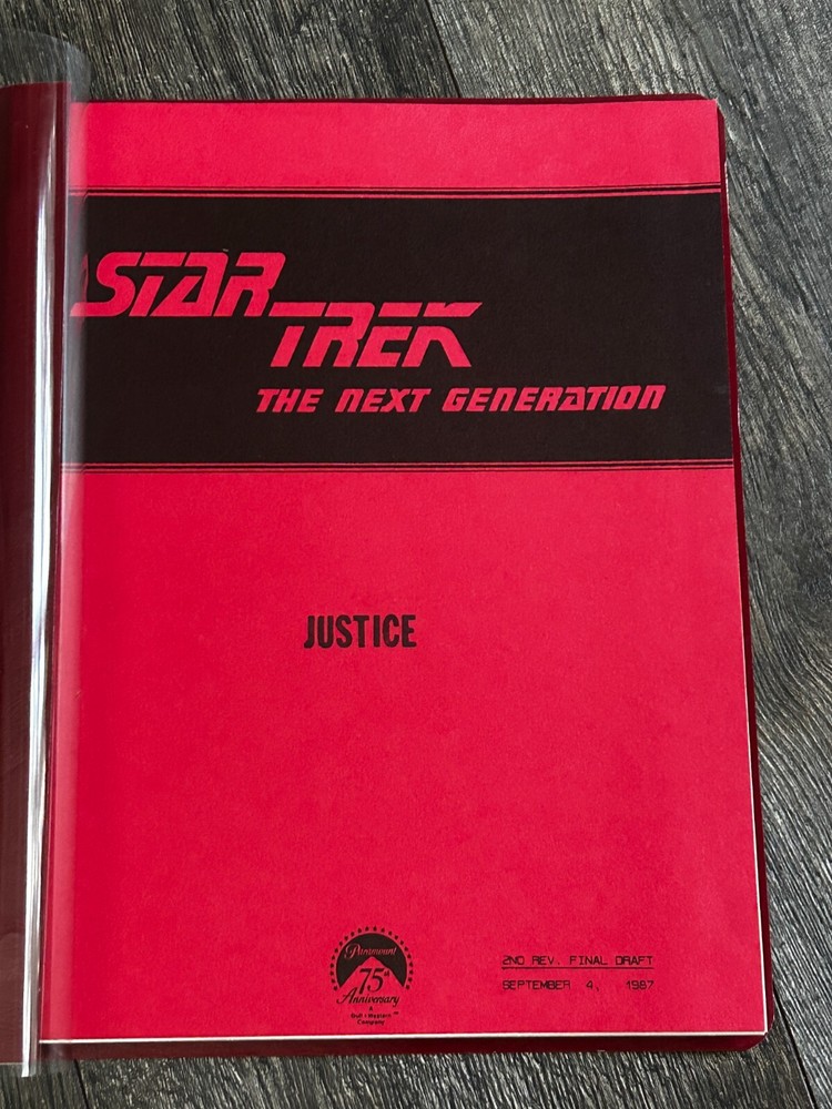 STAR TREK Script The Next Generation Justice 2nd Revision Final Draft Sep 4 1987