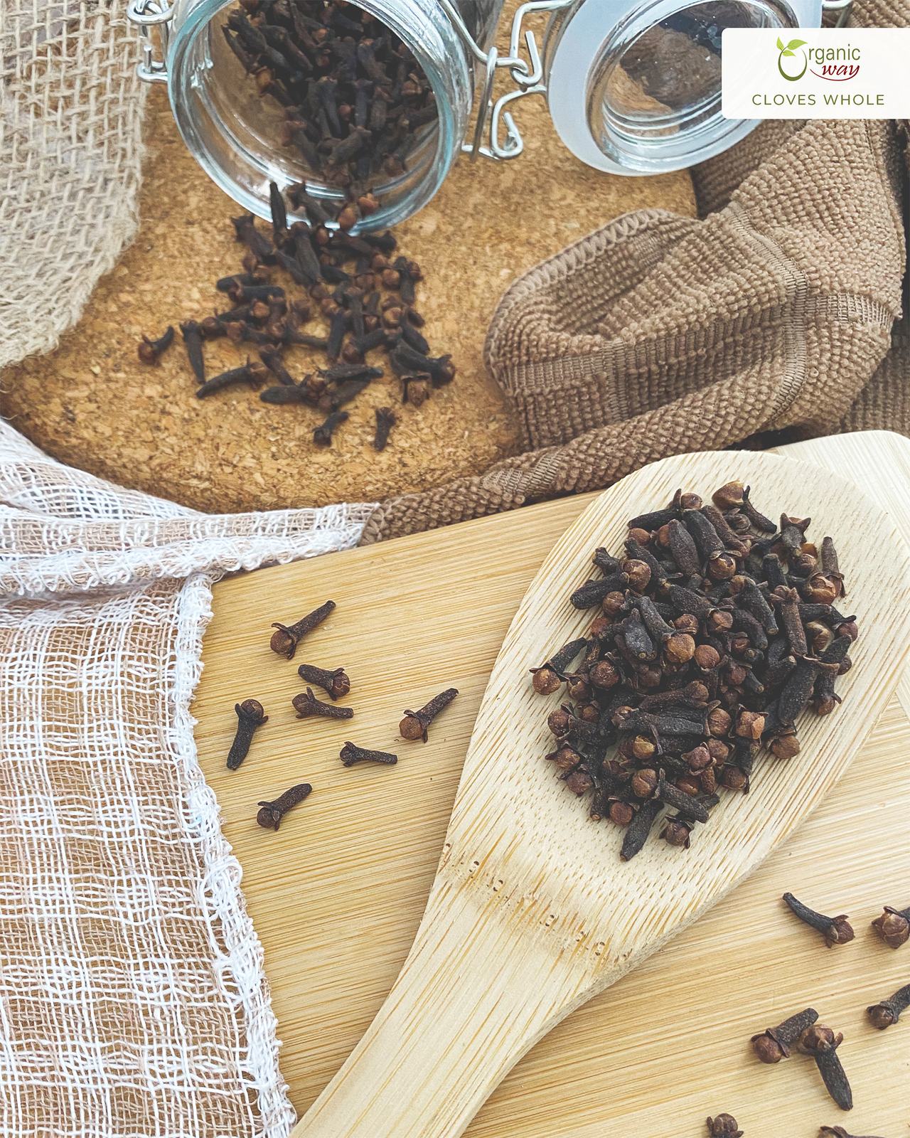 Organic Way Hand Selected Cloves Whole - Organic, Kosher & USDA Certified