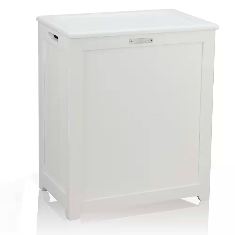 Storage Laundry Hamper in White