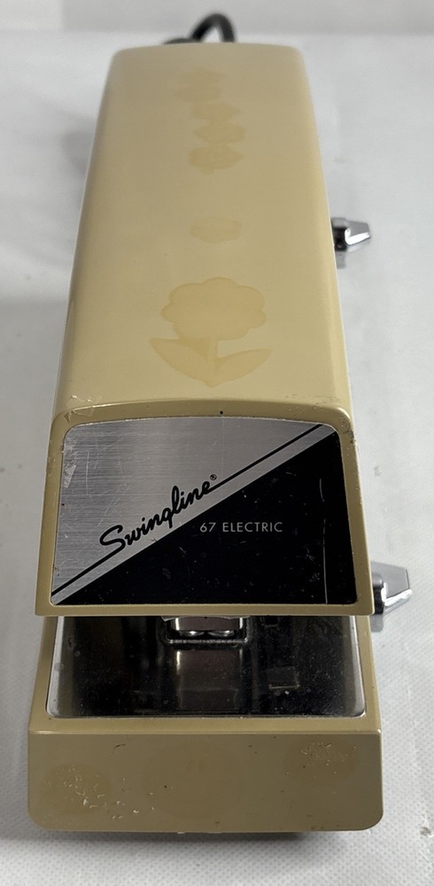 Swingline Model 67 Electric Automatic Stapler Vintage Beige Working