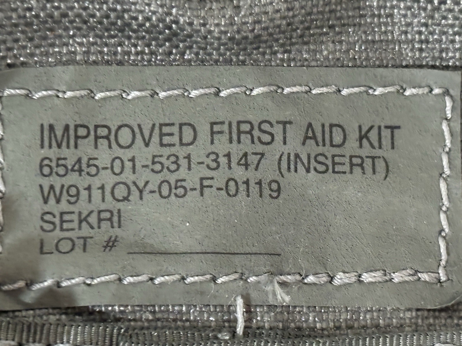 US Military Improved First Aid Kit IFAK w Parts and IR Beacon