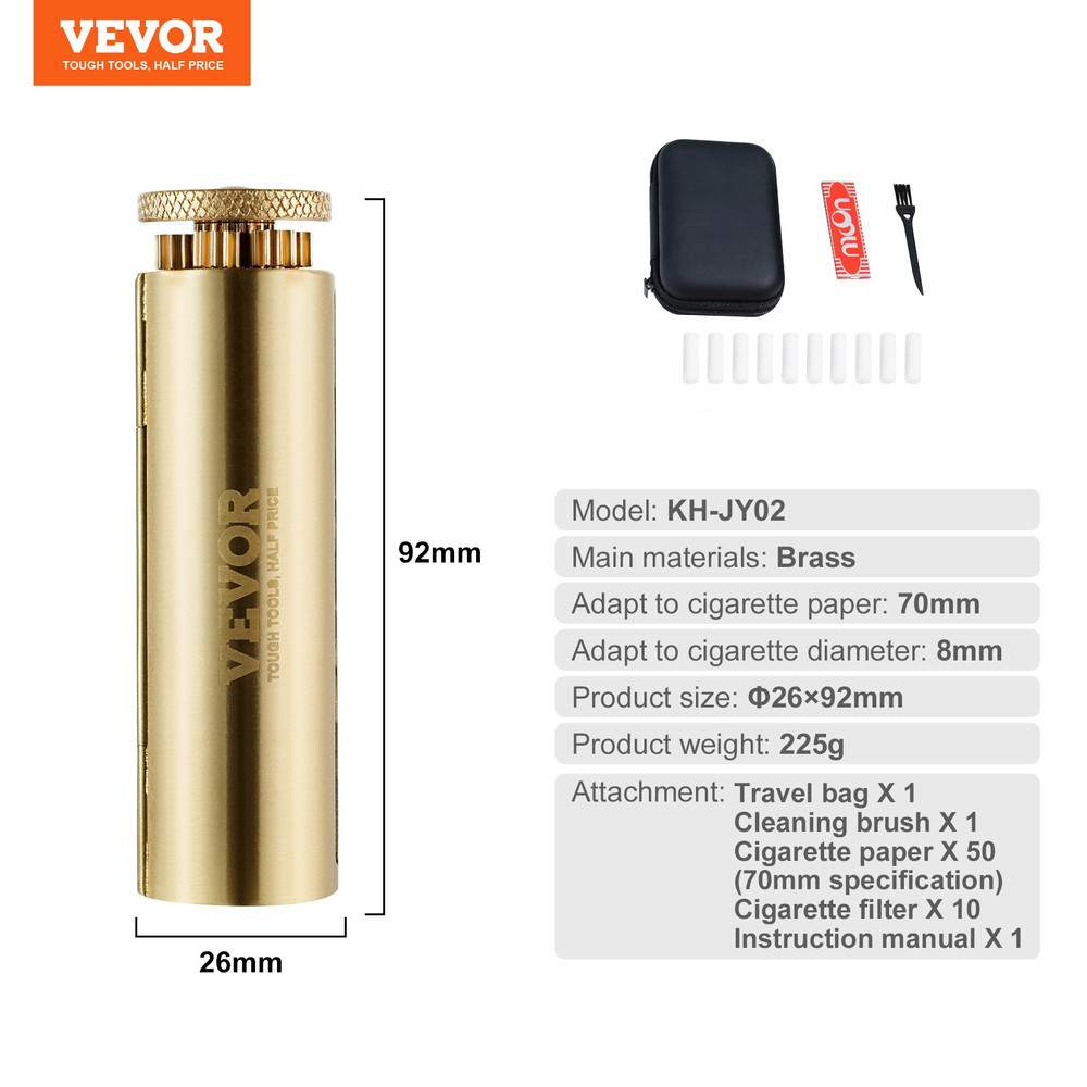 Cigarette Rolling Machine, Solid Brass Cigarette Roller, Birthday
