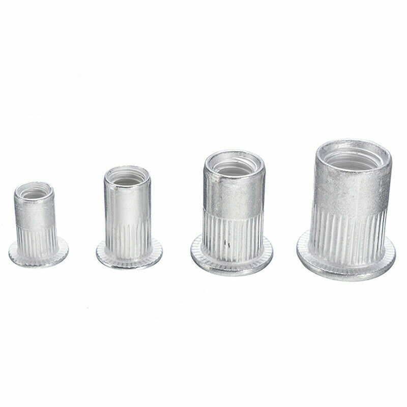 100Pcs Aluminum Threaded Rivet Nut Inserts Rivnut Nutsert M4/M5/M6/M8 Set