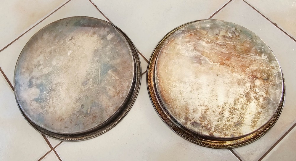 Silverplate Lot 7 Pieces Trays Covered Dishes Assorted Serving Pieces +10 lbs