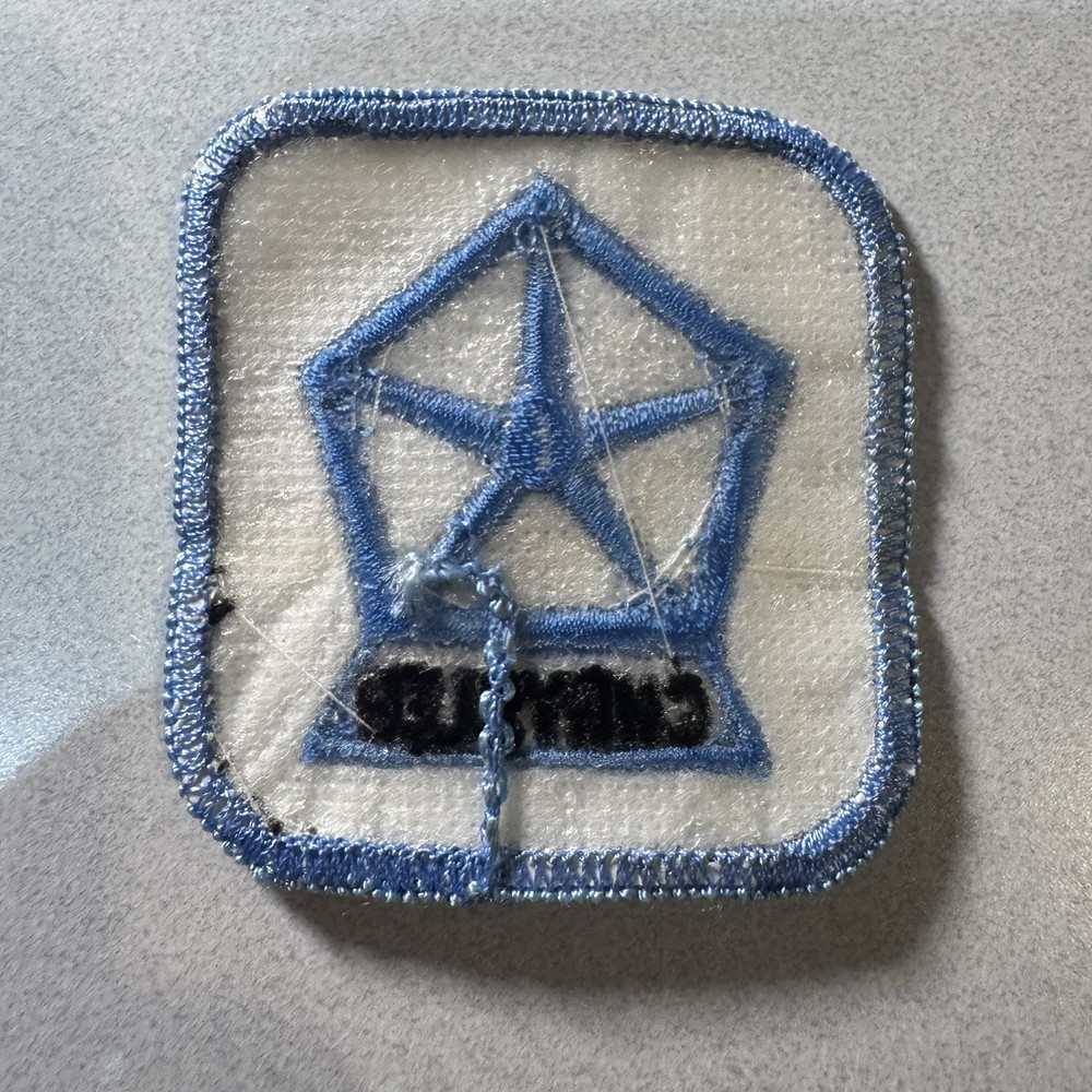 Vintage Chrysler Car Uniform 2” Patch