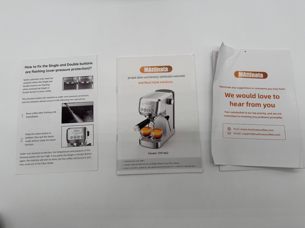 MAttinata 20 Bar Semi-Automatic Espresso Machine