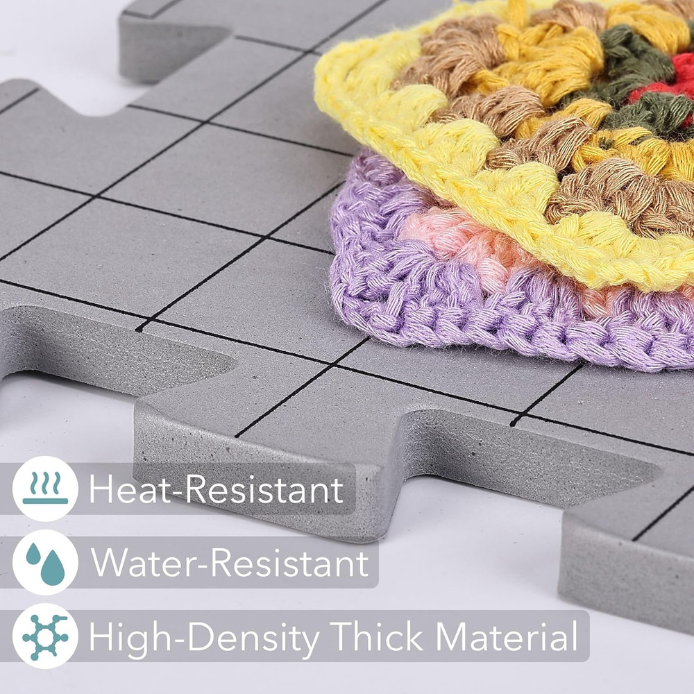- Interlocking Blocking Mats, 12”X12”, 4 Pack, Blocking Mats for Knittin
