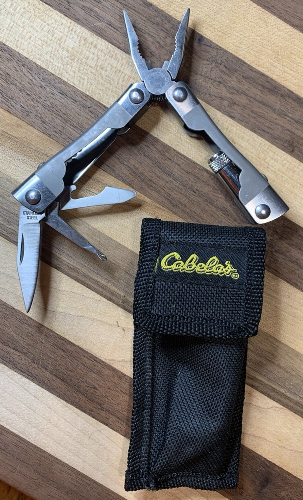 5 Function Mini Multi-Tool Cabela's Sheath Very Nice Knife Free Shipping