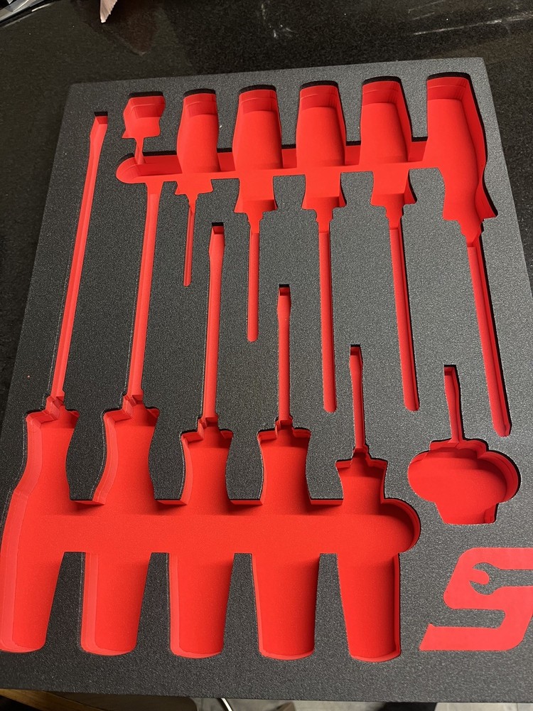 Snap On Screwdriver Foam Tray For Holding 12 Screwdrivers