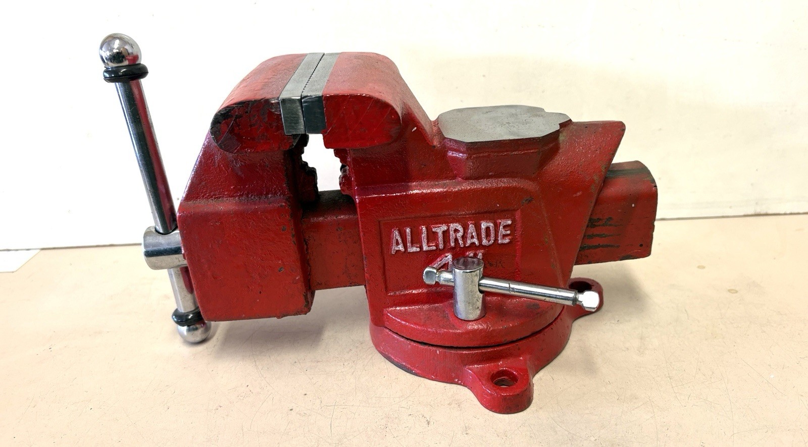 Alltrade 4" Bench Top Swivel Vise Vintage Good Used Condition