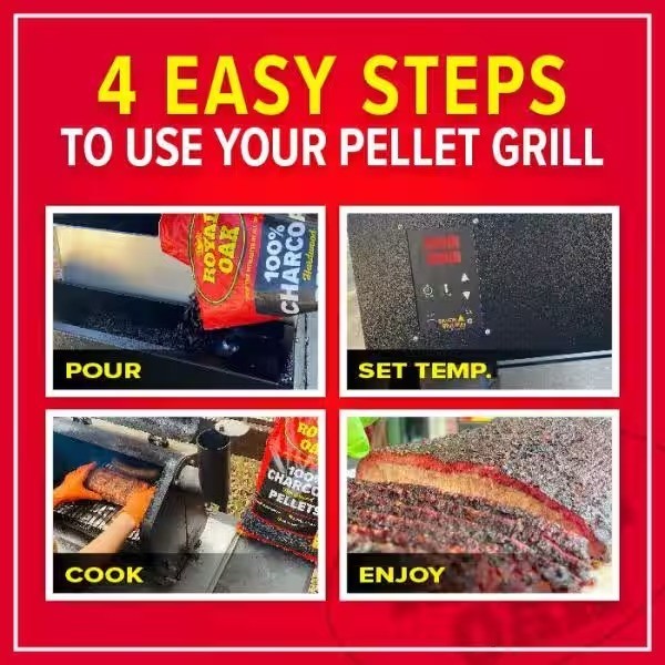 20 lb 100% Natural Hardwood Charcoal Pellets for Grills & Smokers New