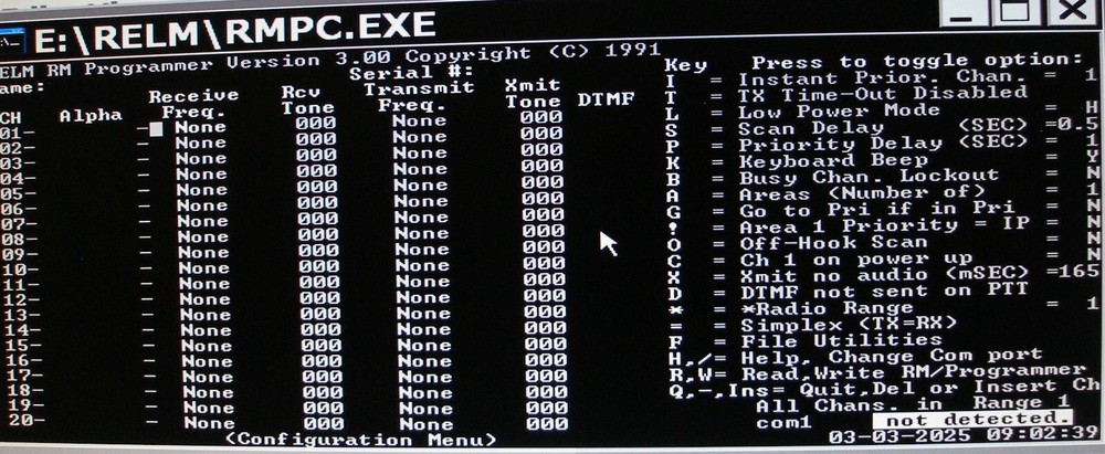 Relm Vintage Radio / Repeater Programming Software (DOS) Bundle DB DR LM RH RM +