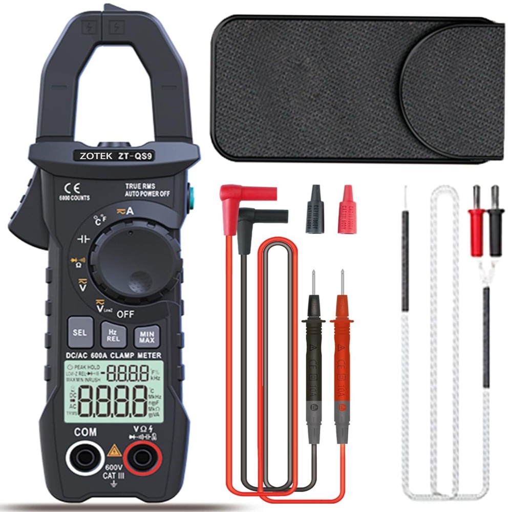 Clamp Multimeter AC DC Current Voltage T-RMS 6000 Count Meter Tester Diode Meter