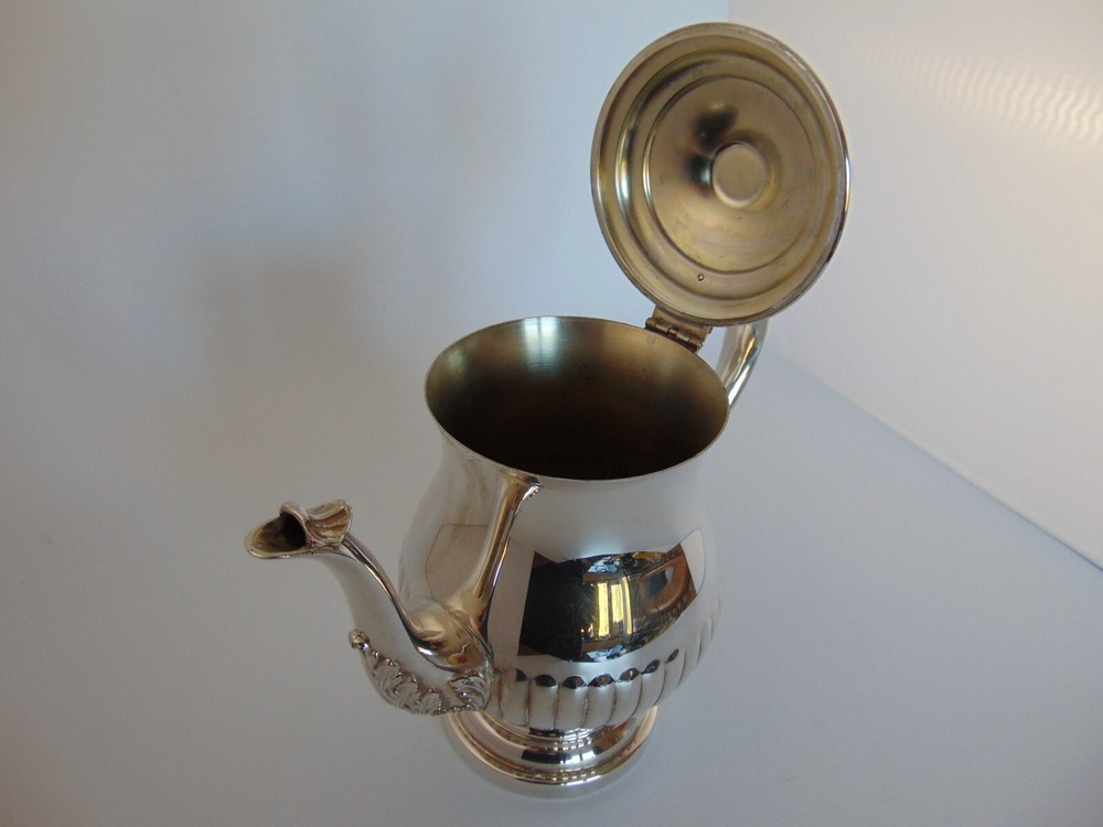 Silver Plated Coffee Pot Viking with Hinged Lid