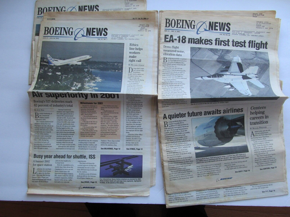Boeing News (9 Issues) 2001-2002