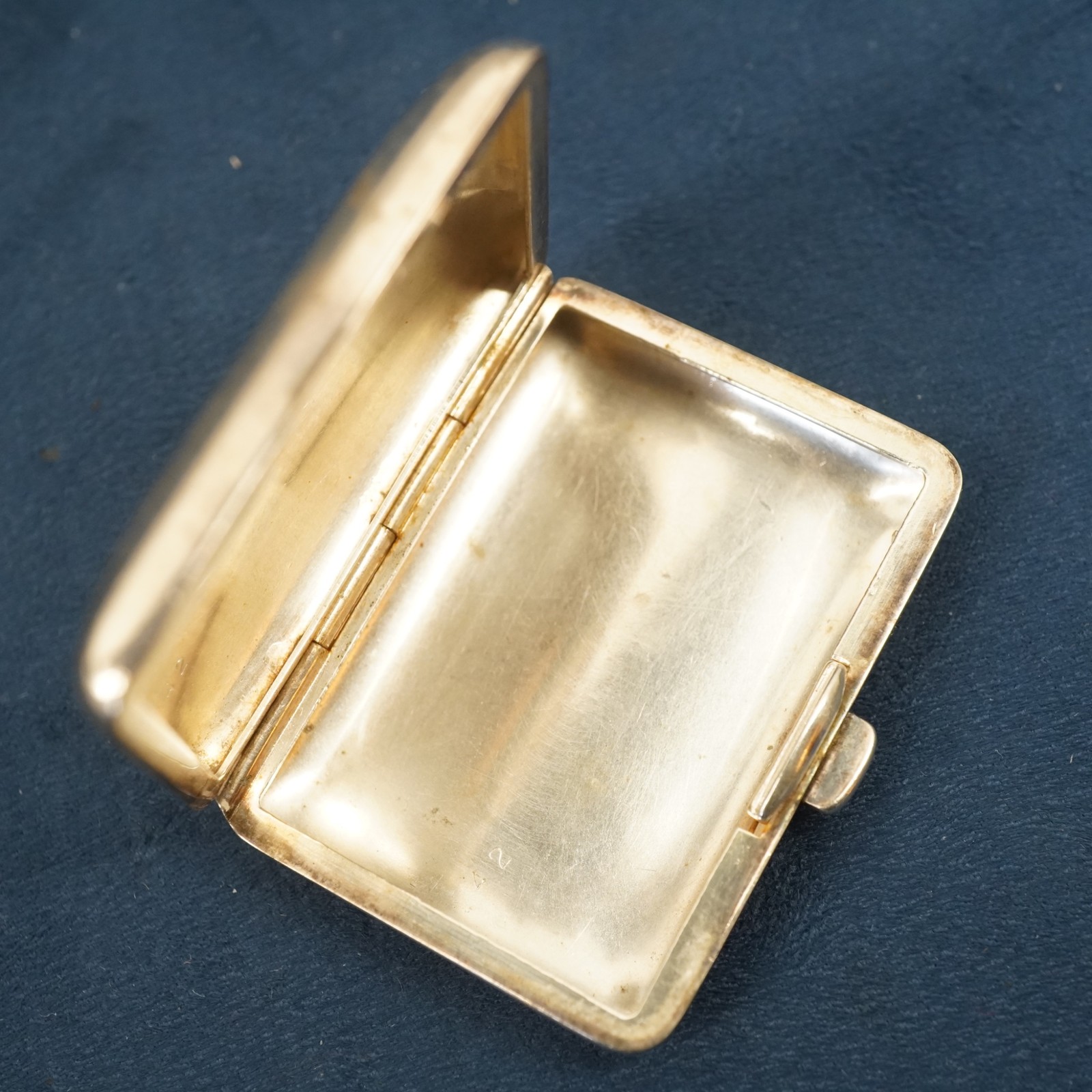 Asprey Sterling Silver Pill Box Mono'd "J.P.S.", London ca. 2005 - Free Ship USA