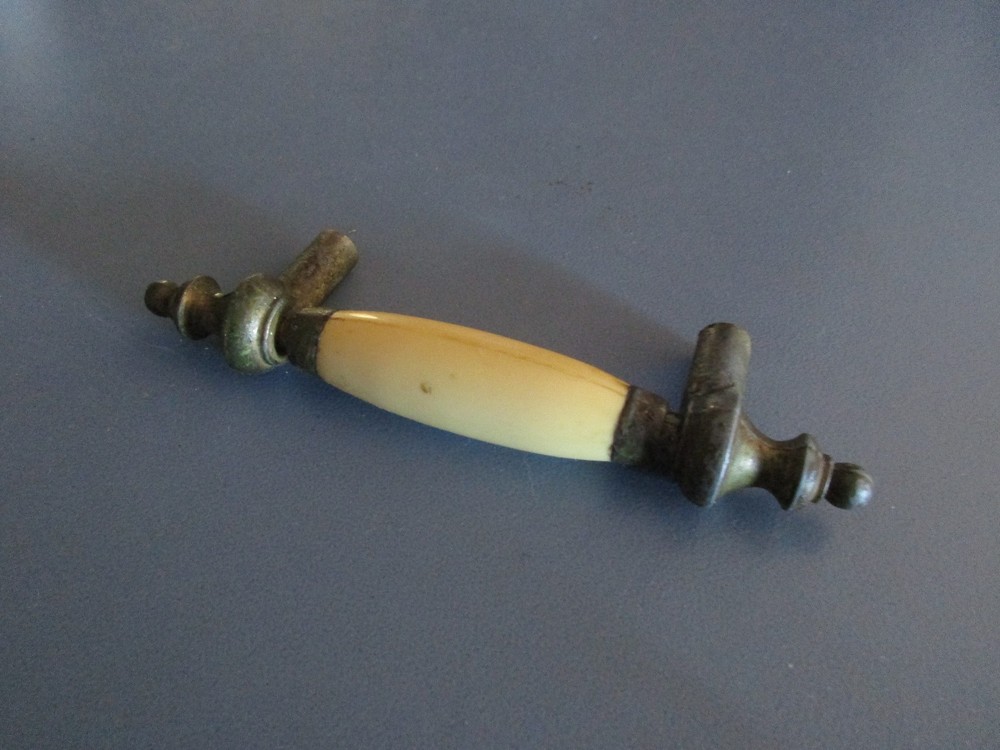 Vintage Cabinet Drawer Pulls - Metal & Porcelain