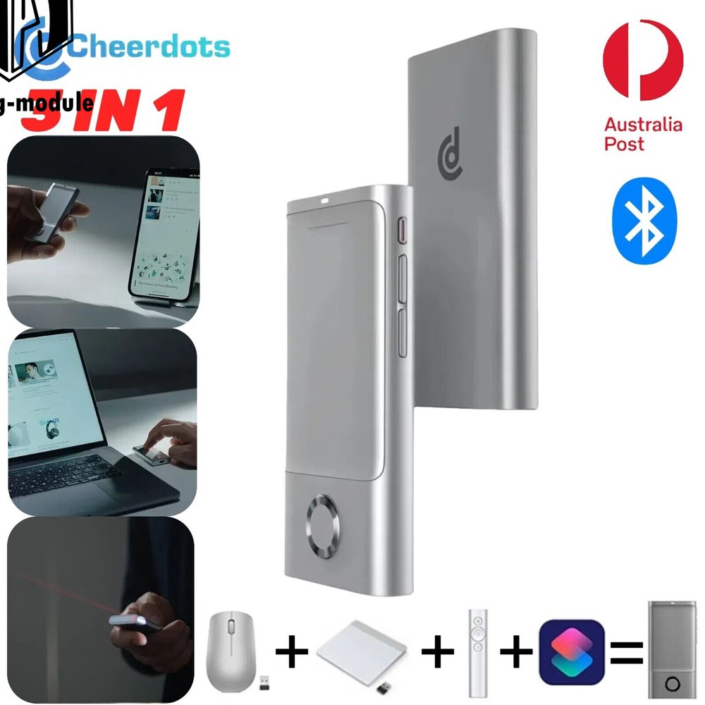 Cheerdots Wireless Air Mouse Presenter Trackpad Laser Pointer Clicker Bluetooth
