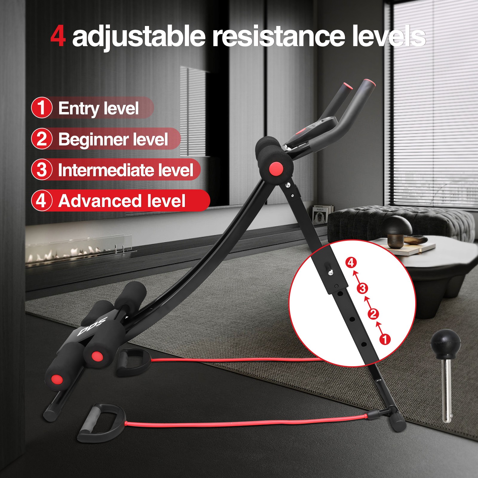 Ab Abdominal Exercise Machine Cruncher Trainer Body Shaper Gym Equipment Trainer