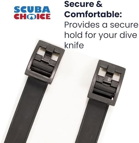 Diving Rubber Knife Straps Pair Adjustable Secure Attachment