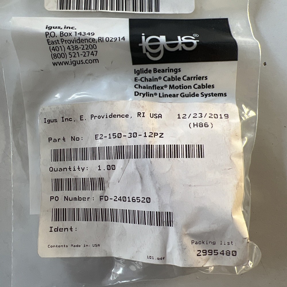 Igus E2-150-50-12PZ E-Chain Mounting Bracket Set