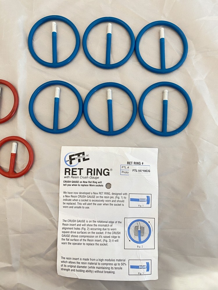 (20x) PROTO & FLT RET RING SOCKET RETAINING RING - MIXED SET, NEW AND USED