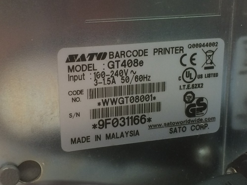 SATO GT408E THERMAL BARCODE PRINTER