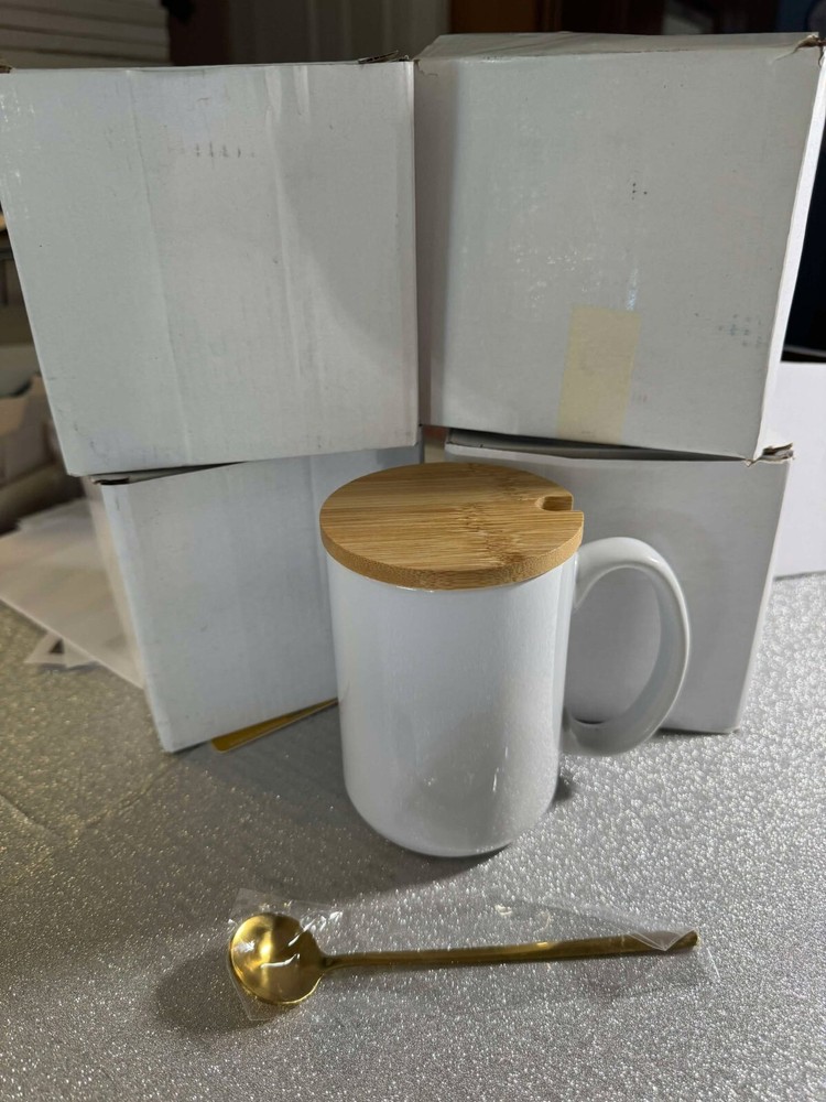 Rainbowtie Sublimation Mugs 15oz with bamboo lid