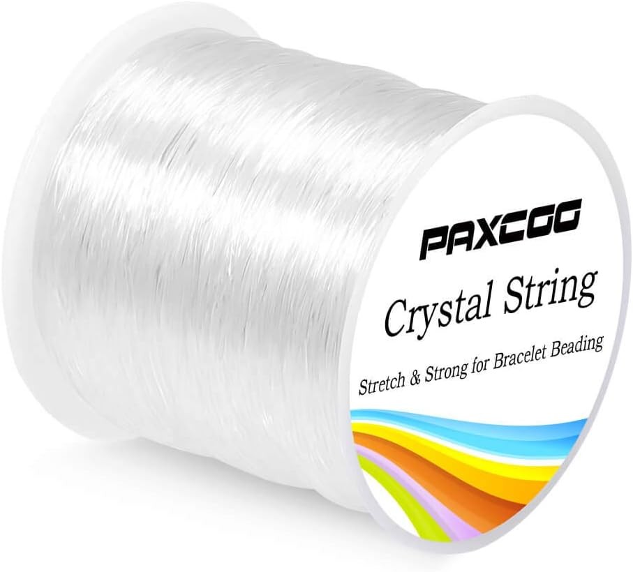 Paxcoo 0.8mm Elastic String, Stretchy Bracelet String Crystal Clear