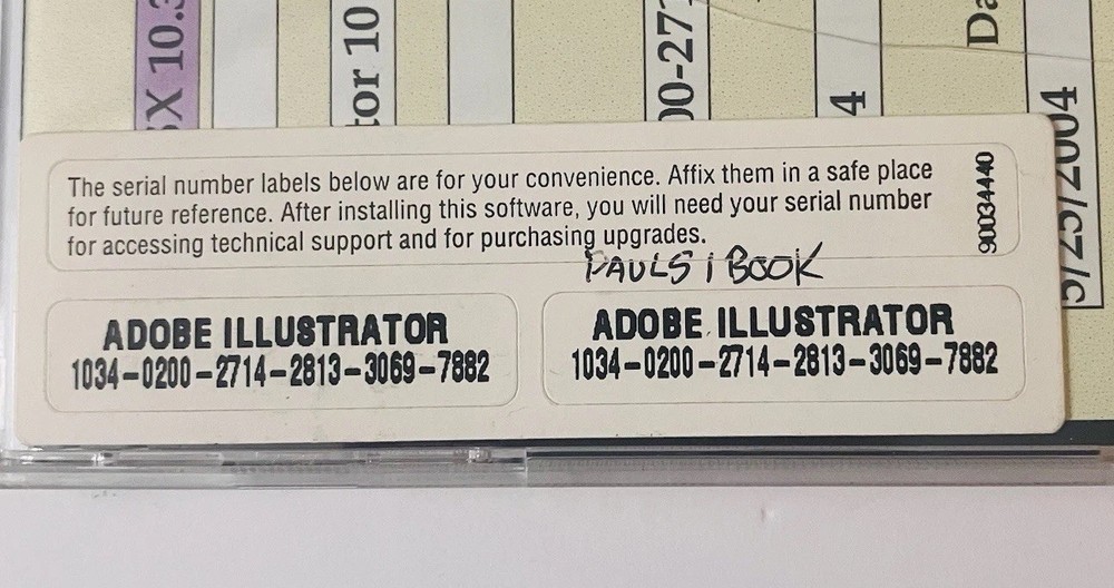 Adobe Illustrator 10 UPGRADE CD for Macintosh w/ Serial | Vintage Software Disc