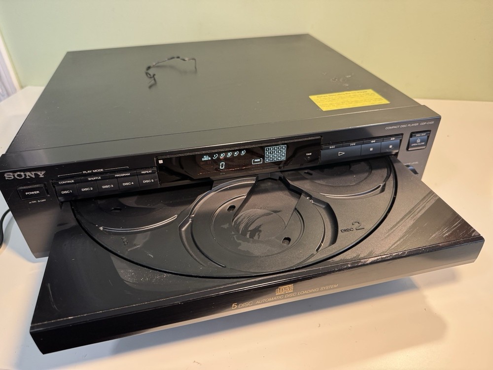 Sony CDP-C425 5-disc CD Player No Remote-Tested & Working