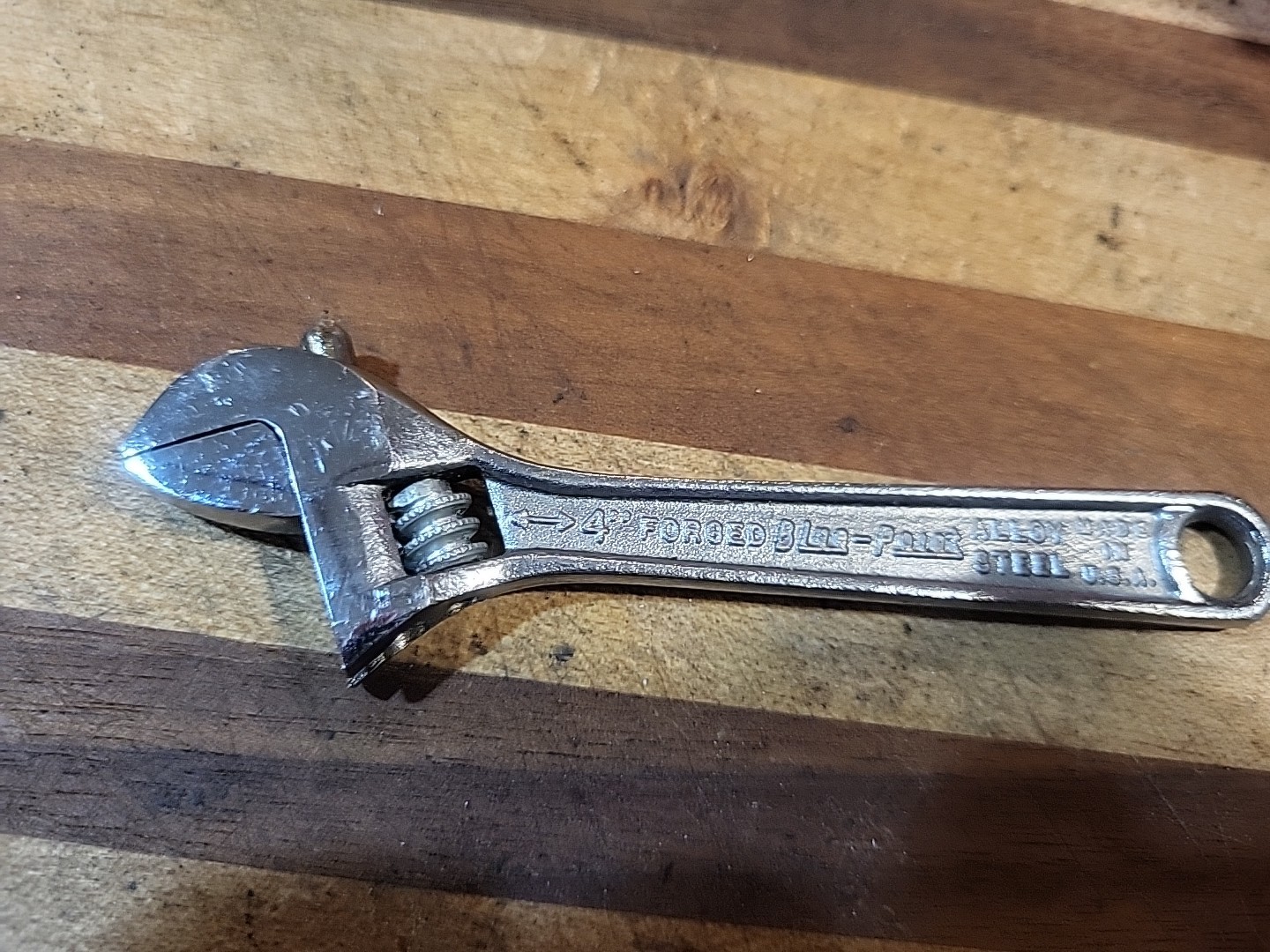 Snap-on Blue Point 4" Adjustable Wrench Forged Steel #130 🇺🇸 EUC🔥