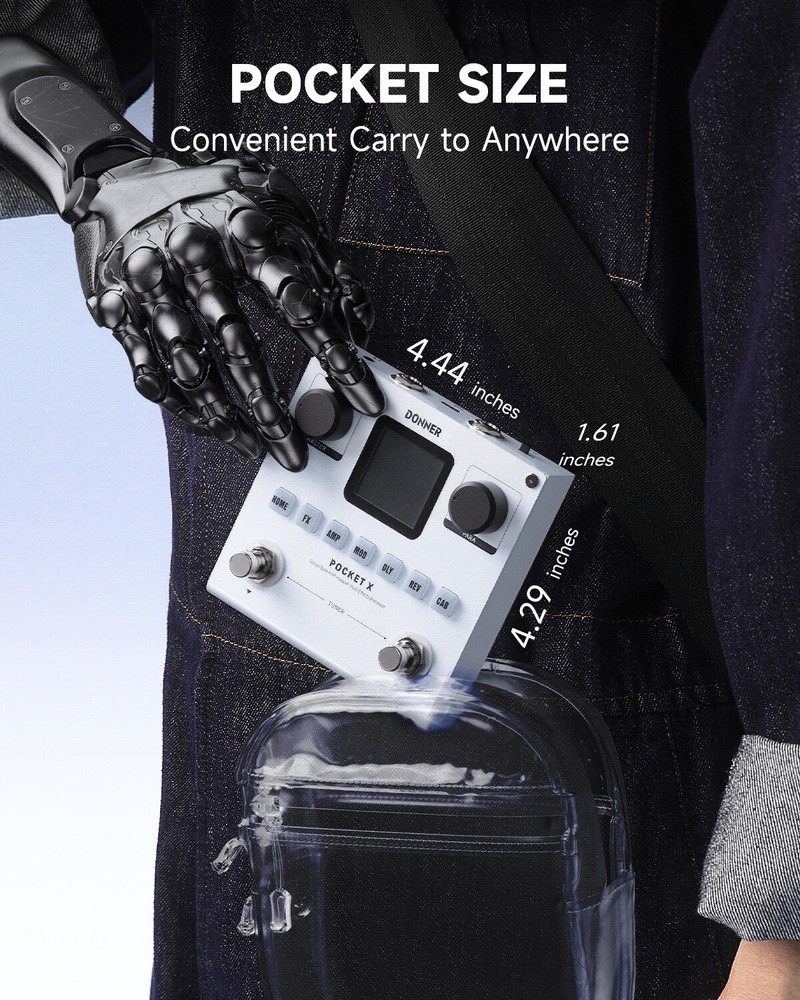 Donner Pocket X Guitar Multi Effects Pedal – Portable FX Unit