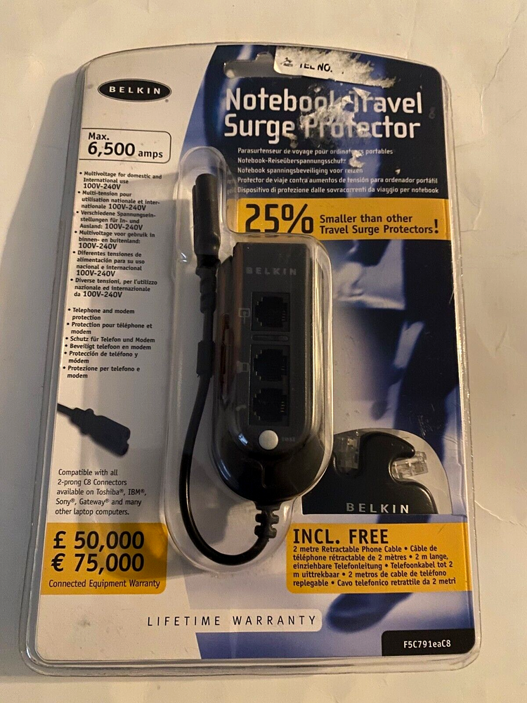 **NEW**Belkin Notebook Travel Surge Protector