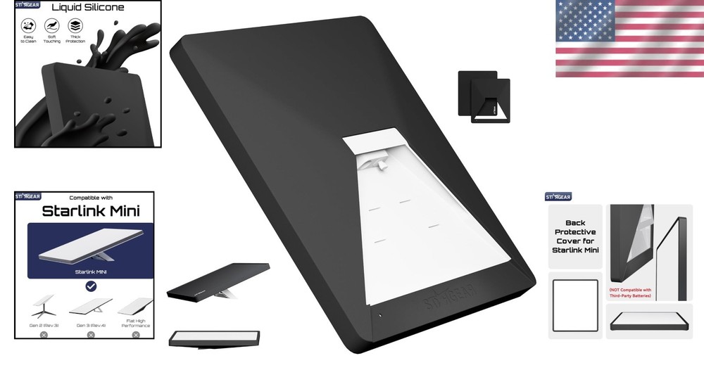 Starlink Mini Silicone Case - Black Protective Cover