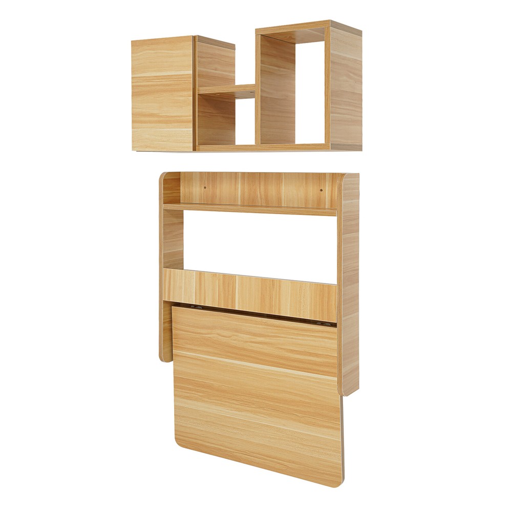 Wall Mounted Bookshelf Folding Space Saving Wall Mounted Table Laptop Desk