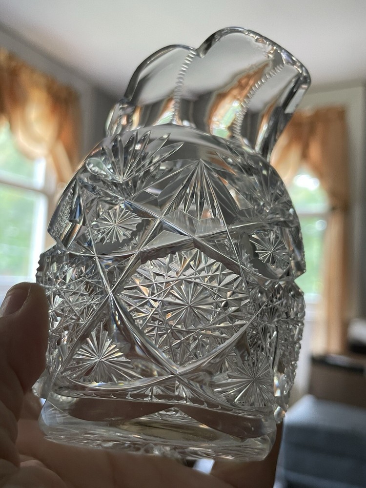 ABP Cut Glass Tall Creamer / Small Jug/ Small syrup