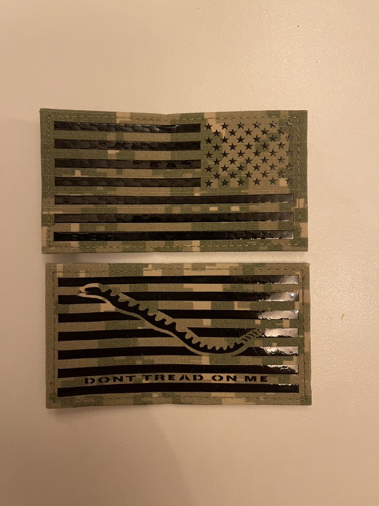 Infrared NWU AOR2 Reverse US Flag & DTOM Patch Set DEVGRU SEAL IR
